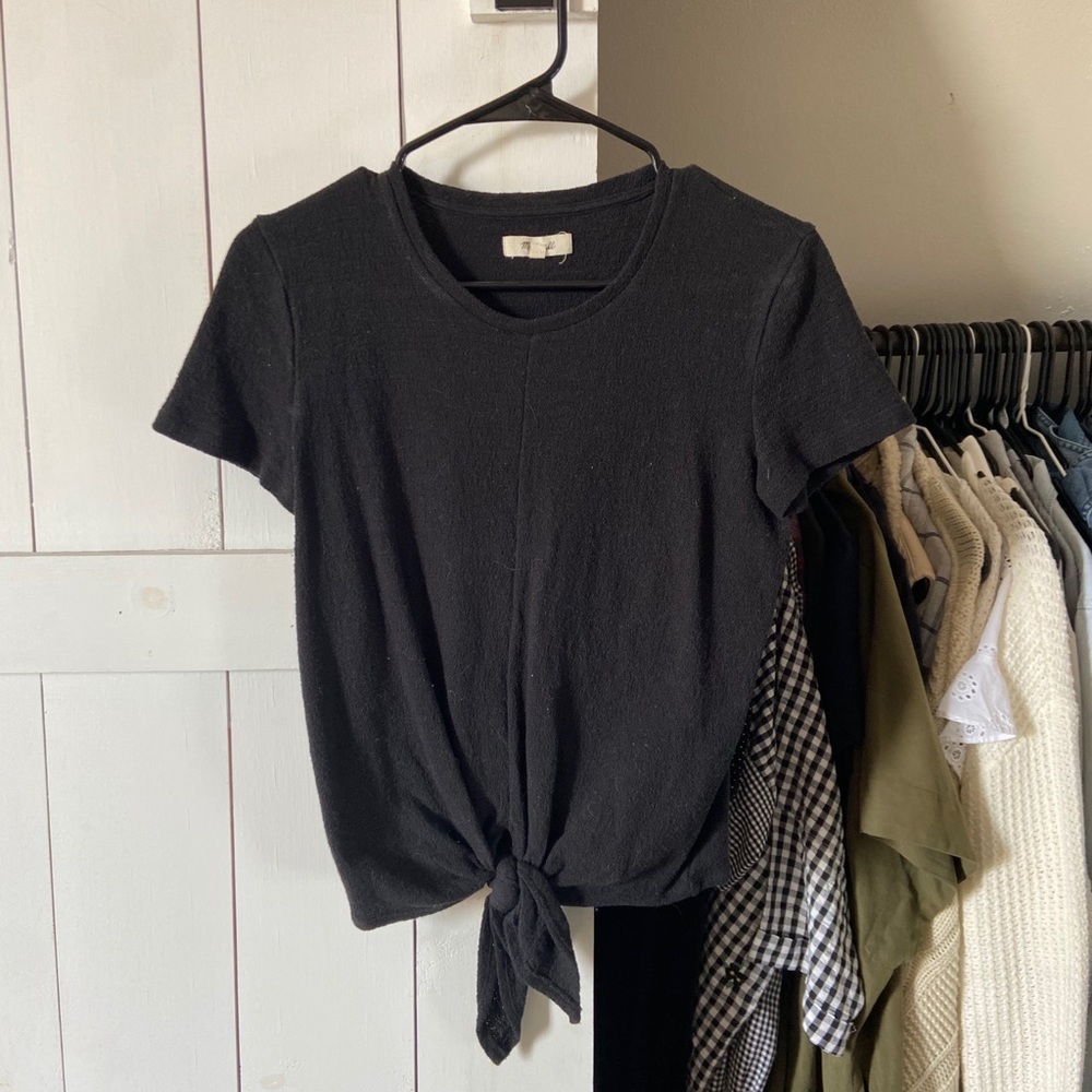 Madewell tie bottom shirt